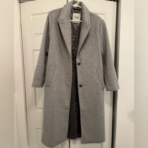 Medium light gray Wool blend Abercrombie and Fitch Dad coat